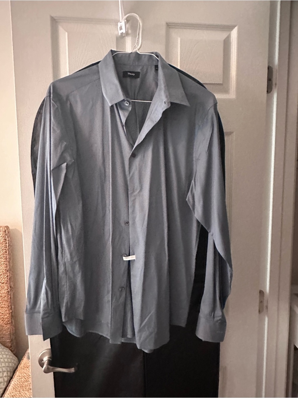 Theory Men’s Slate Blue Dress Shirt